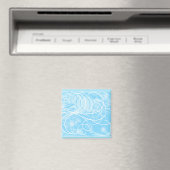 Aimant fleurs bleues (In Situ (Lave-vaisselle))