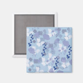 Aimant Fleurs Bleues (Recto/Verso)