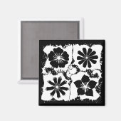 Aimant Fleurs carrés (Recto/Verso)