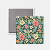 Aimant Fleurs Colorées/Printemps (Recto/Verso)