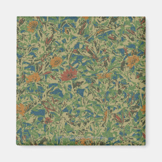 Aimant Fleurs contre motif de camouflage de feuilles