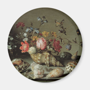 Aimant Fleurs, coquilles et insectes Balthasar van der As