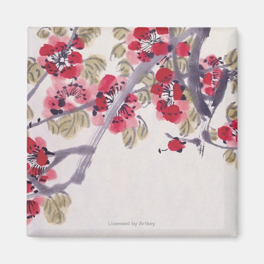 Aimant Fleurs d'abricot (Devant)
