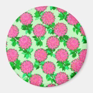 Aimant Fleurs Dahlia rose fuchsia