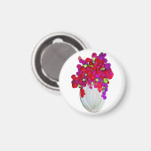 Aimant Fleurs dans un vase (Recto/Verso)