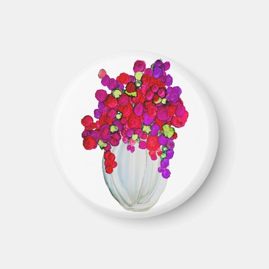 Aimant Fleurs dans un vase (Devant)
