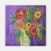 Aimant Fleurs dans un vase (Devant)