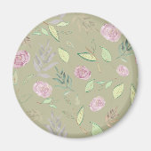 Aimant Fleurs d'aquarelle festive 5 (Devant)