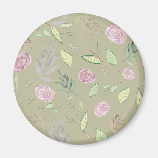 Aimant Fleurs d'aquarelle festive 5 (Devant)