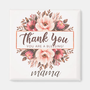 Aimant Fleurs d'aquarelle mignonnes joyeux jour de mère #