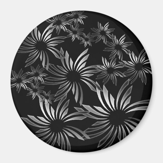 Aimant Fleurs d'argent (Devant)