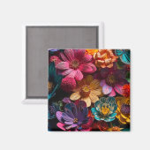 Aimant Fleurs d'art (Recto/Verso)