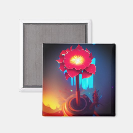 Aimant Fleurs d'art (Recto/Verso)