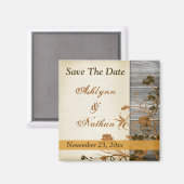 Aimant Fleurs d'automne, bois FAUX Enregistrer l'aimant d (Recto/Verso)