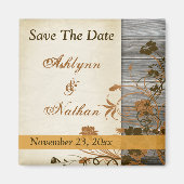 Aimant Fleurs d'automne, bois FAUX Enregistrer l'aimant d (Devant)