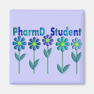 Aimant FLEURS de BLEU d'étudiant de PharmD
