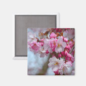 Aimant Fleurs de cerisiers roses (Recto/Verso)