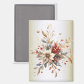 Aimant Fleurs de Fêtes Modernes (Recto/Verso)