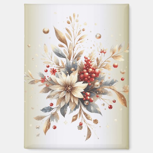 Aimant Fleurs de Fêtes Modernes (Recto)