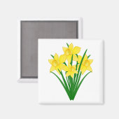 Aimant Fleurs de jonquille (Recto/Verso)