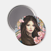 Aimant Fleurs de l'élégance (Recto/Verso)