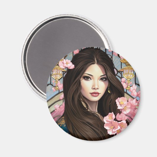 Aimant Fleurs de l'élégance (Recto/Verso)