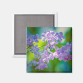 Aimant Fleurs de lilas violettes (Recto/Verso)