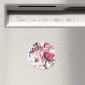 Aimant Fleurs de Magnolia Rose (In Situ (Lave-vaisselle))
