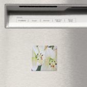 Aimant Fleurs de mariage blanches Enregistrer la date Aim (In Situ (Lave-vaisselle))