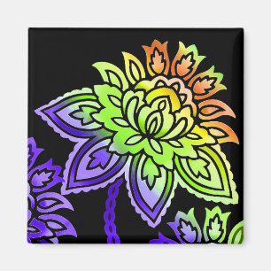 Aimant Fleurs de néon