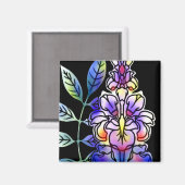 Aimant Fleurs de néon (Recto/Verso)