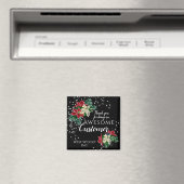 Aimant Fleurs de Noël pour Appréciation Client Noir (In Situ (Lave-vaisselle))
