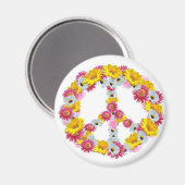 Aimant fleurs de paix (Recto/Verso)