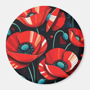 Aimant Fleurs de pavot Papaver