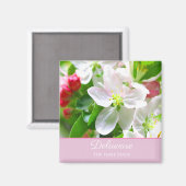 Aimant Fleurs de pêcher du Delaware Premier État (Recto/Verso)