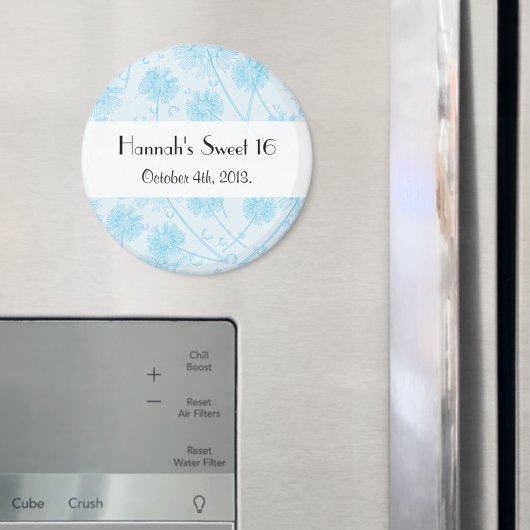 Aimant Fleurs de pissenlit bleues, Floral Sweet 16 (In situ (réfrigérateur))