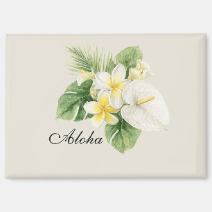 Aimant Fleurs de Plumeria Tropicales Aloha