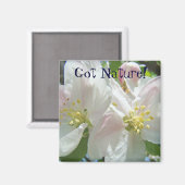 Aimant Fleurs de pommier rose 'Got Nature!' (Recto/Verso)