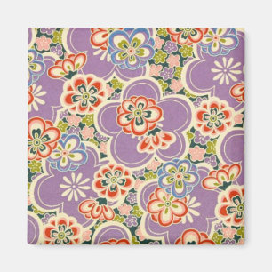 Aimant Fleurs de pourpre, de Teal, de bleu, de rouge,