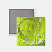 Aimant fleurs de printemps (Recto/Verso)