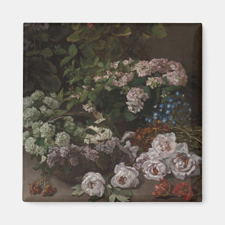 Aimant Fleurs de printemps - Claude Monet Peinture à l'hu