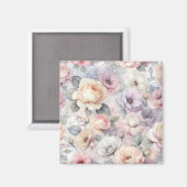 Aimant Fleurs de rose élégantes (Recto/Verso)
