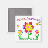 Aimant Fleurs de sensibilisations sur l'autisme (Recto/Verso)