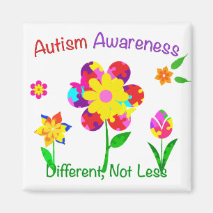 Aimant Fleurs de sensibilisations sur l'autisme