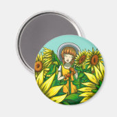 Aimant Fleurs de soleil (Recto/Verso)