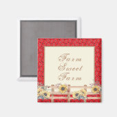 Aimant Fleurs de soleil de pays sur Bandana Imprimer pers (Recto/Verso)