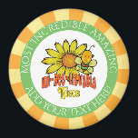 Aimant Fleurs de soleil et abeilles de nièce<br><div class="desc">Les plus incroyables nièces du monde sont les tournesols, les abeilles bourdonnantes et les idées de cadeaux textuels aux couleurs jolies, audacieuses et vives, orange, vert, rouge et jaune. Des cadeaux d'anniversaire, de fête ou d'occasion spéciale pour les nièces. Mignonnes, sucrées et fantaisistes, ces cadeaux féminins amusants lui feront sourire.Étiquettes:...</div>