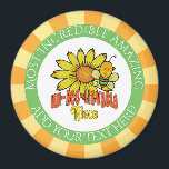 Aimant Fleurs de soleil et abeilles de nièce<br><div class="desc">Les plus incroyables nièces du monde sont les tournesols, les abeilles bourdonnantes et les idées de cadeaux textuels aux couleurs jolies, audacieuses et vives, orange, vert, rouge et jaune. Des cadeaux d'anniversaire, de fête ou d'occasion spéciale pour les nièces. Mignonnes, sucrées et fantaisistes, ces cadeaux féminins amusants lui feront sourire.Étiquettes:...</div>