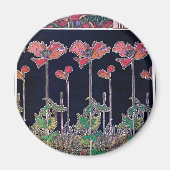 Aimant Fleurs de style Art Nouveau, Mucha (Devant)
