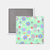 Aimant Fleurs de supercalque (Recto/Verso)